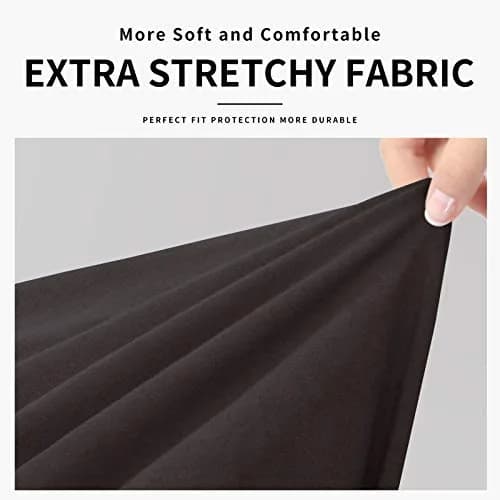 Easy-Going Waterproof 4-Piece Stretch Sofa Cover for 3 Cushions, Chocolate | Fits 60-85 inch Sofas thumbnail 7