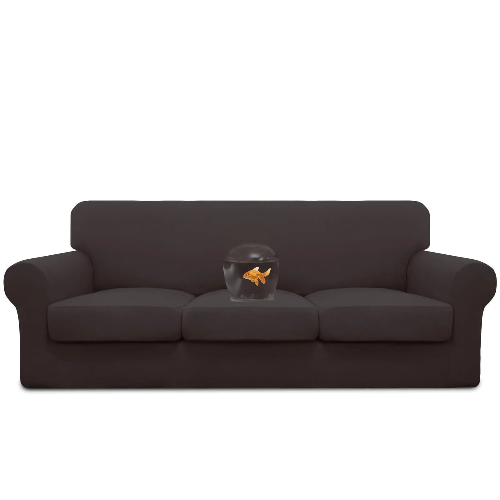 Easy-Going Waterproof Oversized Sofa Cover for 3 Cushion Sofas | Chocolate, 86-108 inch Seat Width - main product image