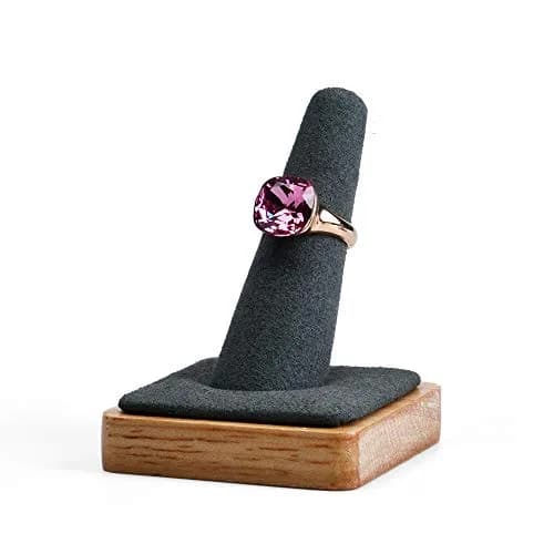 Oirlv Single Finger Wooden Ring Display Stand Jewelry Showcase Display | Elegant, Compact & Space-Saving (70-120 chars) thumbnail 1