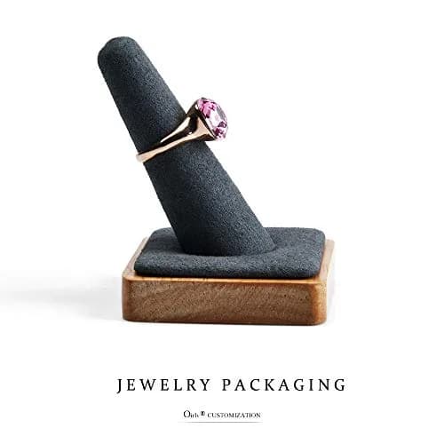 Oirlv Single Finger Wooden Ring Display Stand Jewelry Showcase Display | Elegant, Compact & Space-Saving (70-120 chars) thumbnail 6