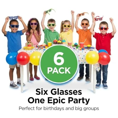 Bedwina Building Blocks Sunglasses (6-Pack) Neon Kids Party Favors | Creative DIY Design (70-120 chars) thumbnail 2