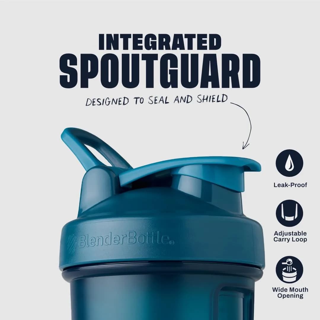 BlenderBottle Classic V2 Shaker Bottle 28oz Ocean Blue | Patented Mixing System - view 2