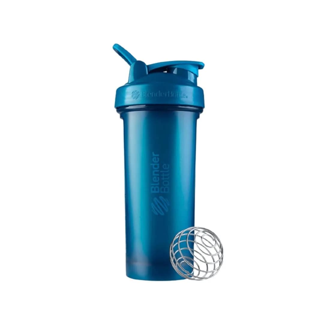 BlenderBottle Classic V2 Shaker Bottle 28oz Ocean Blue | Patented Mixing System - view 4
