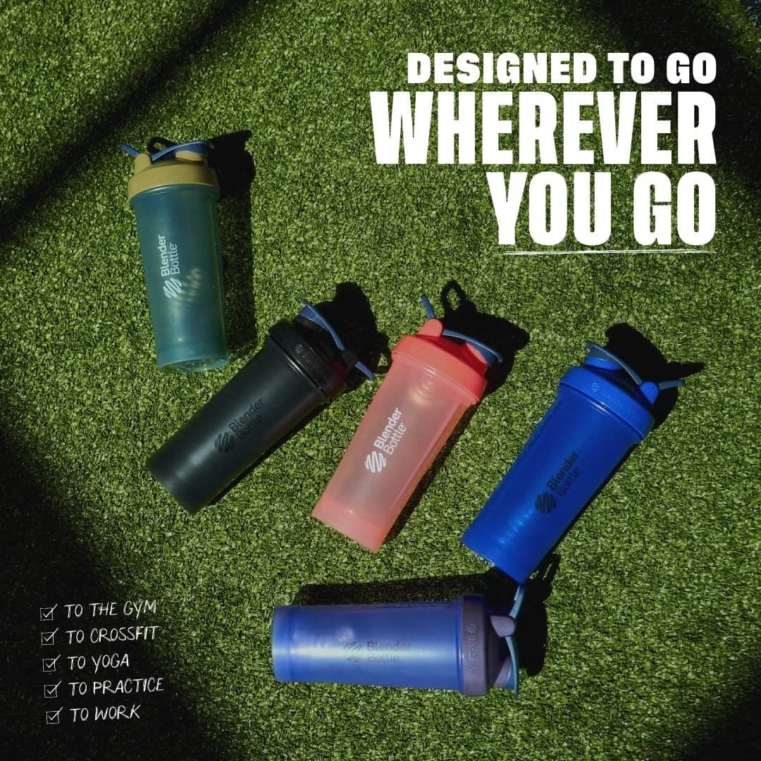 BlenderBottle Classic V2 Shaker Bottle 20oz - Pebble Grey | Patented Mixing System - view 5