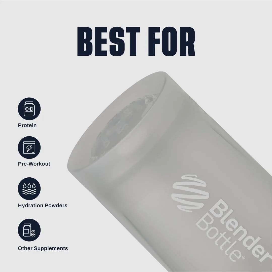 BlenderBottle Classic V2 Shaker Bottle 20oz - Pebble Grey | Patented Mixing System - view 4