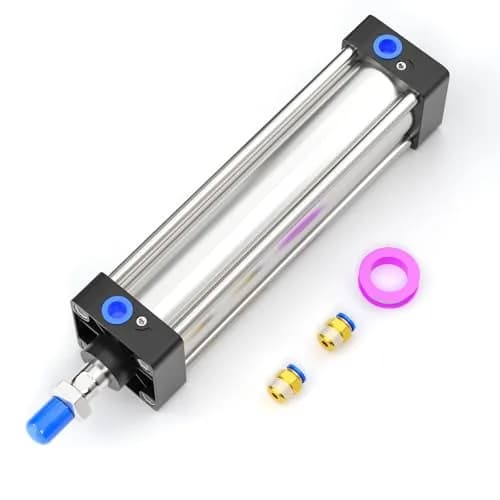 TAILONZ Pneumatic Air Cylinder 63mm Bore 150mm Stroke Double Action Aluminum - Corrosion Resistant, Impact Stable, Sealing Ring, Self-Lubricating, -4~176℉ thumbnail 1