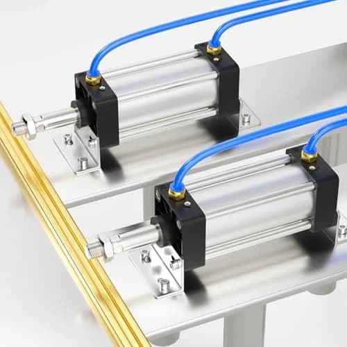 TAILONZ Pneumatic Air Cylinder 63mm Bore 150mm Stroke Double Action Aluminum - Corrosion Resistant, Impact Stable, Sealing Ring, Self-Lubricating, -4~176℉ thumbnail 7