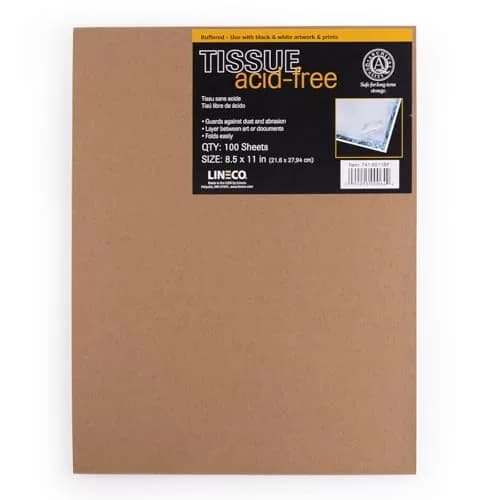 Lineco Buffered Acid-Free Interleaving Tissue 8.5"x11" (21.6cm x 28.2cm) | Archival Paper Extends Life of Pictures, Photographs, Artwork and Textiles thumbnail 1