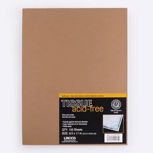 Lineco Buffered Acid-Free Interleaving Tissue 8.5"x11" (21.6cm x 28.2cm) | Archival Paper Extends Life of Pictures, Photographs, Artwork and Textiles thumbnail 8