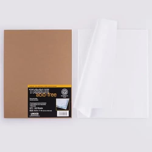 Lineco Buffered Acid-Free Interleaving Tissue 8.5"x11" (21.6cm x 28.2cm) | Archival Paper Extends Life of Pictures, Photographs, Artwork and Textiles thumbnail 2
