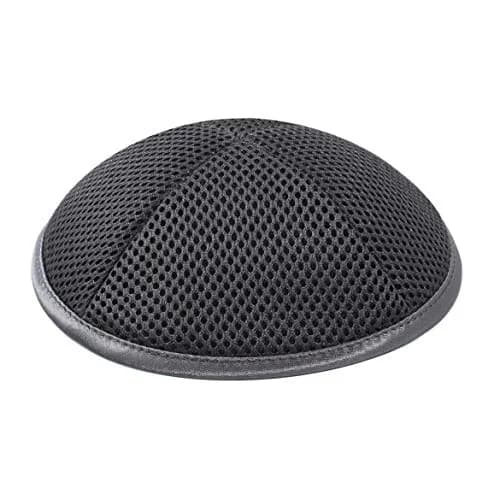 Zion Judaica Deluxe Mesh Kippah for Boys Teens and Adults 6.25" Yamaka for Sports Bar or Bat Mitzvah Weddings Prayer Skullcap Sports Fabric Dark Gray thumbnail 2