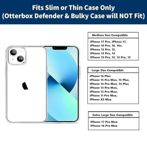 Stronden Leather Holster for iPhone 16 Plus, 15 Pro Max, 15 Plus, 14 Pro Max, 14 Plus, 13 Pro Max, 12 Pro Max, 11 Pro Max | Magnetic Closure, Card Slot thumbnail 8