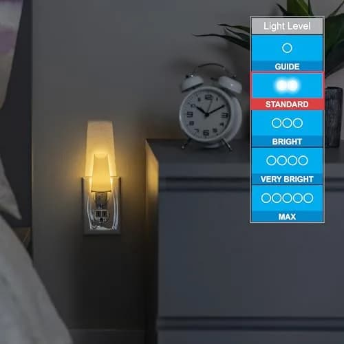 Lights By Night LED Night Light, Plug-in Manual On/Off Warm White, 1 Pack thumbnail 5