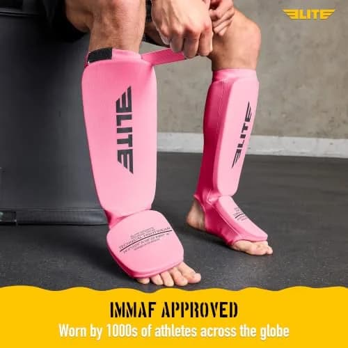 Elite Sports MMA Shin Pads for Muay Thai & Kickboxing | Adjustable, Lightweight, Shock Absorbing (70-120 chars) thumbnail 7
