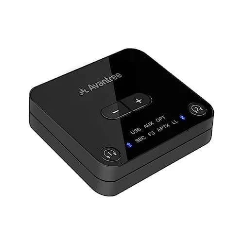 Avantree Audikast 3 Bluetooth TV Transmitter for 2 Headphones | 100ft Range, aptX-Adaptive, Optical & AUX Input thumbnail 4