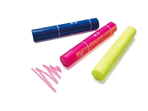 KOKUYO Highlighter Crayons 5 Colors (Red, Orange, Yellow, Yellow-Green, Blue) | Fluorescent Neon Art Supplies thumbnail 4