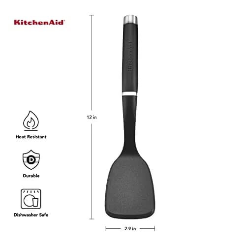 KitchenAid Gourmet Nylon Short Turner | Heat Resistant to 450°F/232°C | Control & Durability thumbnail 2