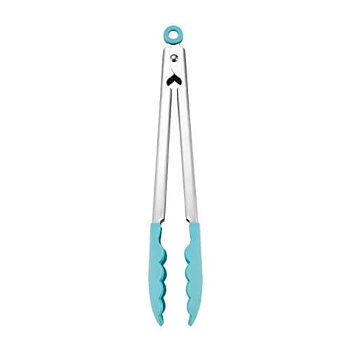 KitchenAid Silicone Tipped Stainless Steel Tongs, Black, 9 Inch | Heat-Resistant & Safe for All Cookware thumbnail 1