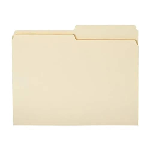 Amazon Basics Manila File Folders Letter Size 1/2 Tab 36-Pack | Professional Organization for Office and School thumbnail 1