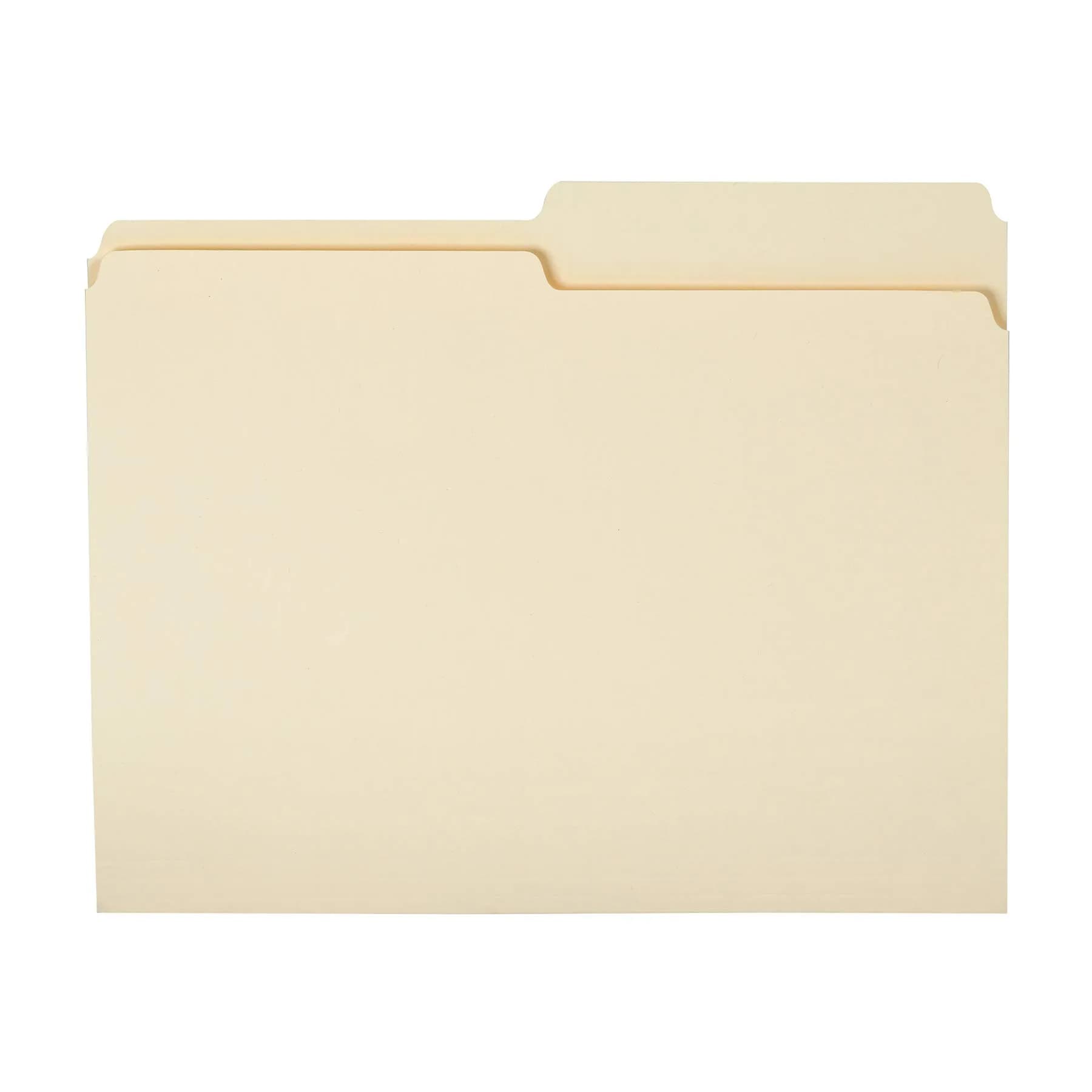 Amazon Basics Red File Folders for Organization, Letter Size, 1/3 Cut Tab, 36-Pack — Letter (8.5Lx11W inches) / 1/2 Tab