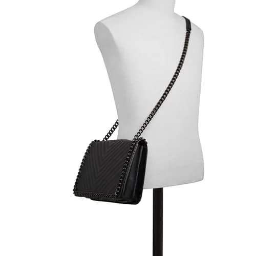 ALDO Women's Medium Greenwald Quilted Crossbody Bag Black | 30cm (11.7") x 19cm (7.4") thumbnail 6