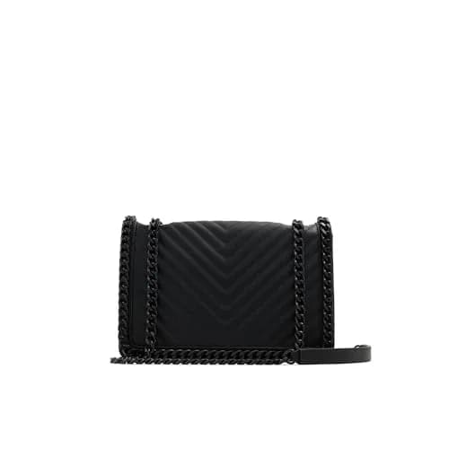 ALDO Women's Medium Greenwald Quilted Crossbody Bag Black | 30cm (11.7") x 19cm (7.4") thumbnail 1