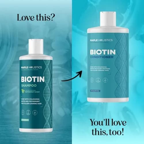 Maple Holistics Biotin Shampoo for Thinning Hair 8 Fl Oz | Invigorating Peppermint & Natural Oils for Hair Growth thumbnail 7