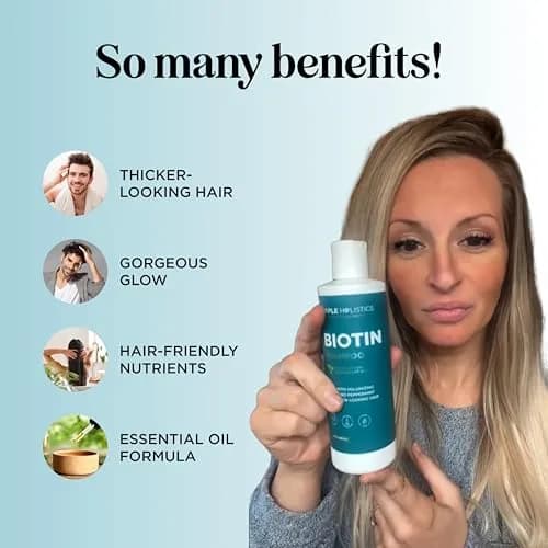 Maple Holistics Biotin Shampoo for Thinning Hair 8 Fl Oz | Invigorating Peppermint & Natural Oils for Hair Growth thumbnail 2