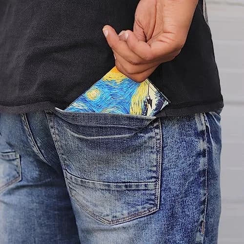 SUPERVEK Starry Wave Tyvek RFID Blocking Bifold Wallet | 13cm (5.1in) x 20cm (7.9in) x 1cm (0.4in) thumbnail 7