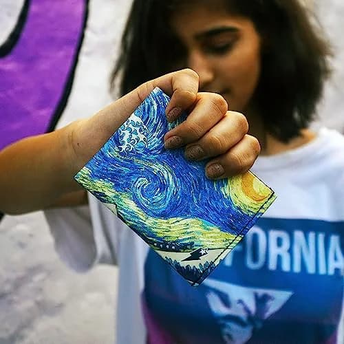 SUPERVEK Starry Wave Tyvek RFID Blocking Bifold Wallet | 13cm (5.1in) x 20cm (7.9in) x 1cm (0.4in) thumbnail 2
