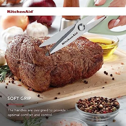 KitchenAid Pistachio Multipurpose Shear Set - 1 Pack, 12.63 Inch Stainless Steel Kitchen Scissors thumbnail 4