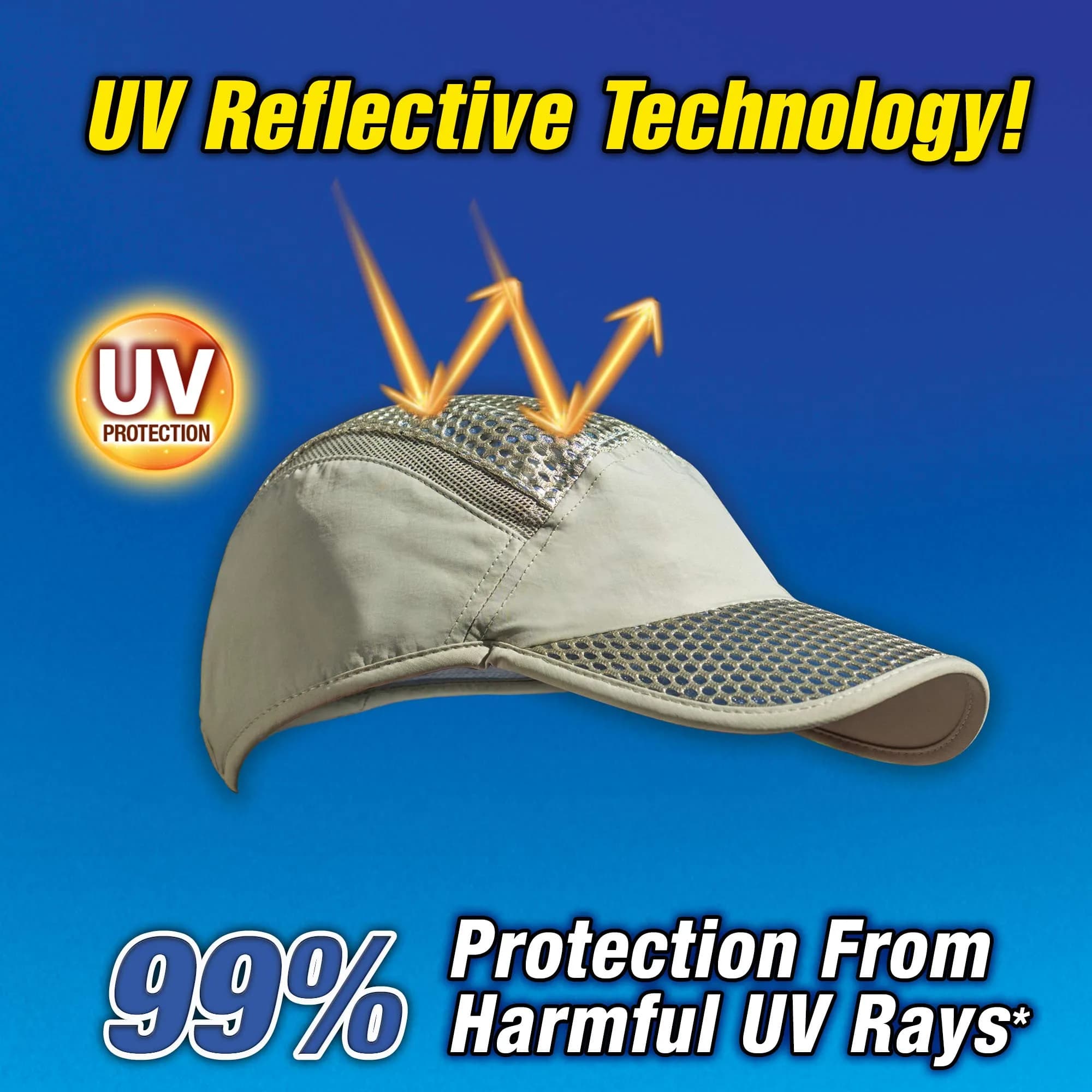 Arctic Air Beige Sports Cap: Adjustable One Size with UV Reflective & Hydro-Chill Cooling - view 4