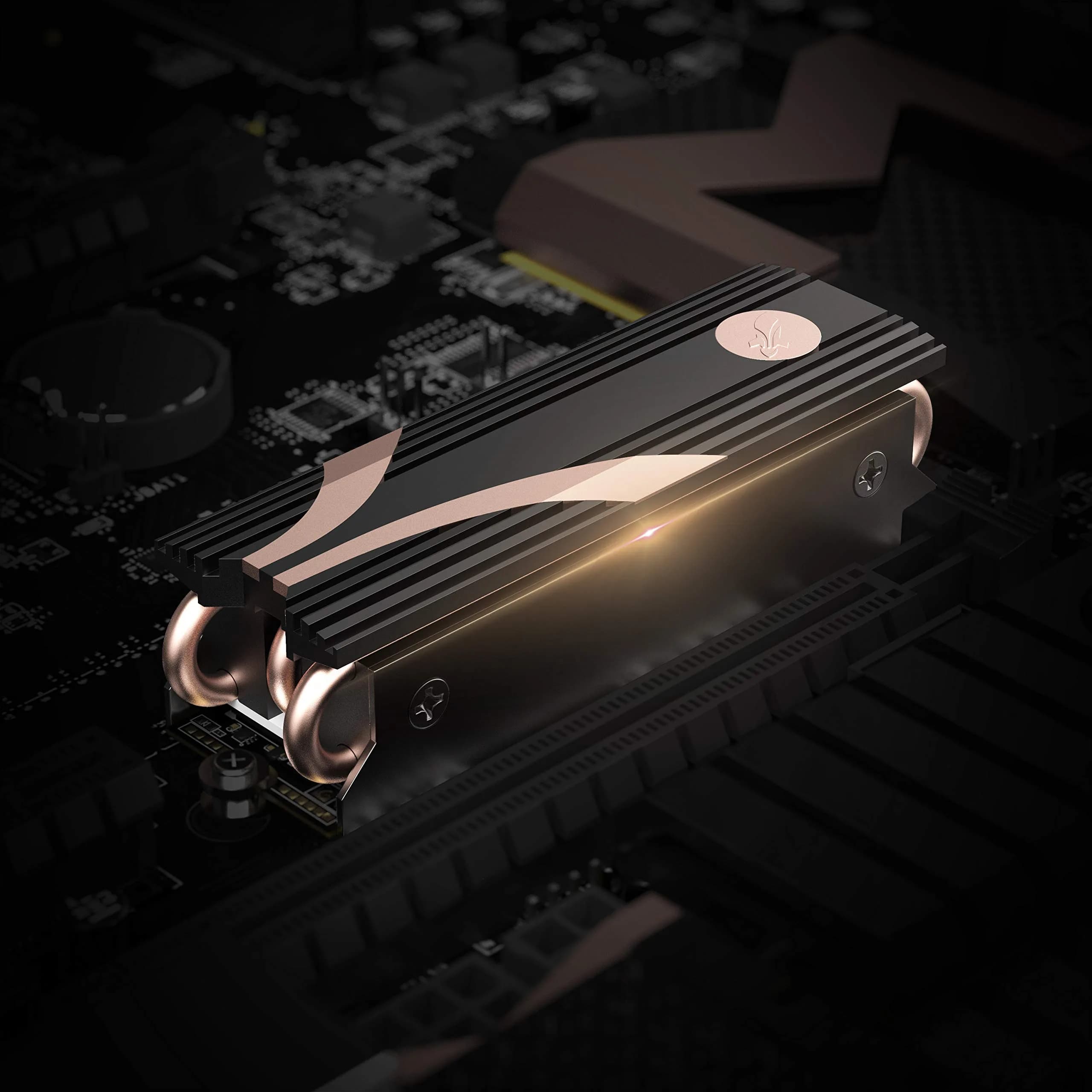 SABRENT M.2 2280 SSD Rocket Heatsink (SB-HTSK) — Copper & Aluminum Construction | 3.1" x 1" x 0.9" - view 6