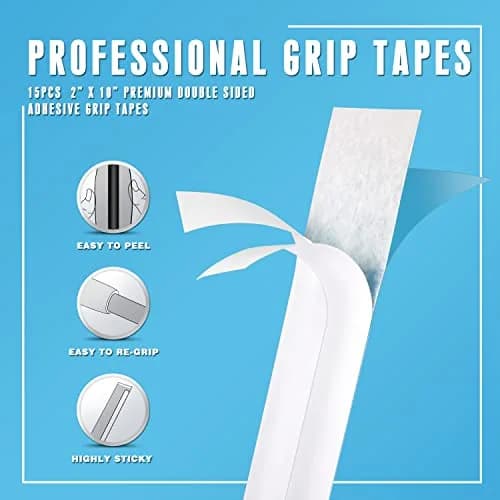 CHAMPKEY Deluxe Golf Club Grip Repair Kit | 15 Tapes, 5 oz Solvent, Hook Knife, Vise Clamp thumbnail 3