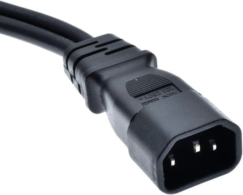 Toptekits C14 to 2xC5 Y Splitter Power Cord 1ft (30cm) | IEC 320 C14 Male to Dual C5 Female Adapter Cable thumbnail 10