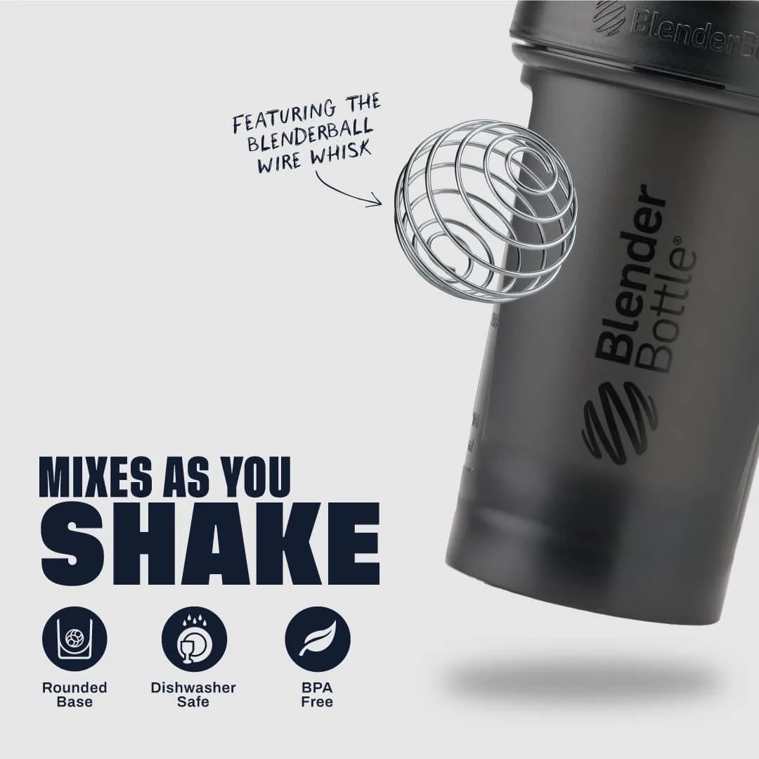 BlenderBottle Classic V2 Shaker Bottle 600ml (20 oz) | Patented Mixing System - view 3