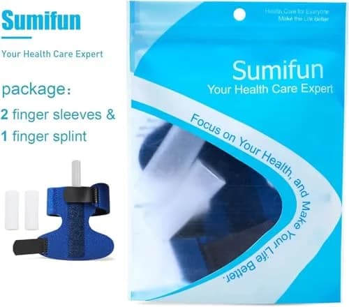 Sumifun Finger Splint Brace for Left/Right Hand, Arthritis Pain Relief, Trigger Finger Immobilizer with 2 Gel Sleeves (Palm Size 6.2-9 inches) thumbnail 9