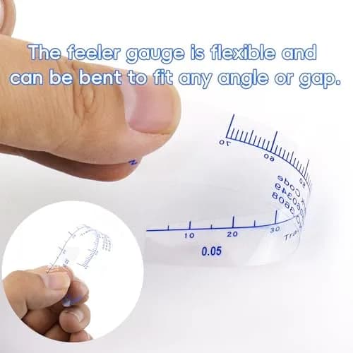 Rannb Plastic Feeler Gauge 0.05mm-3mm 21 Leaf | Metric Gap Measuring Tool thumbnail 4