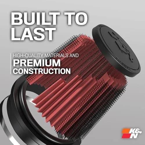 K&N Red High-Flow Universal Clamp-On Air Filter 15.24cm (6 In) | Engineered for Performance thumbnail 5
