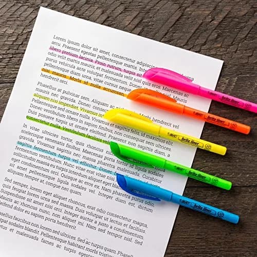 BIC Brite Liner Highlighters, Chisel Tip, 24-Count | Fluorescent Colors for Bright Highlighting thumbnail 8