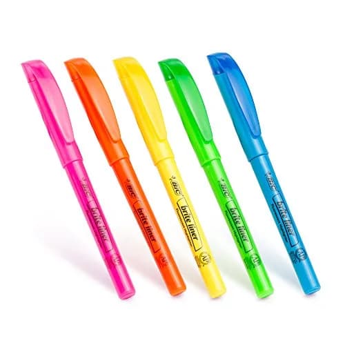 BIC Brite Liner Highlighters, Chisel Tip, 24-Count | Fluorescent Colors for Bright Highlighting thumbnail 2