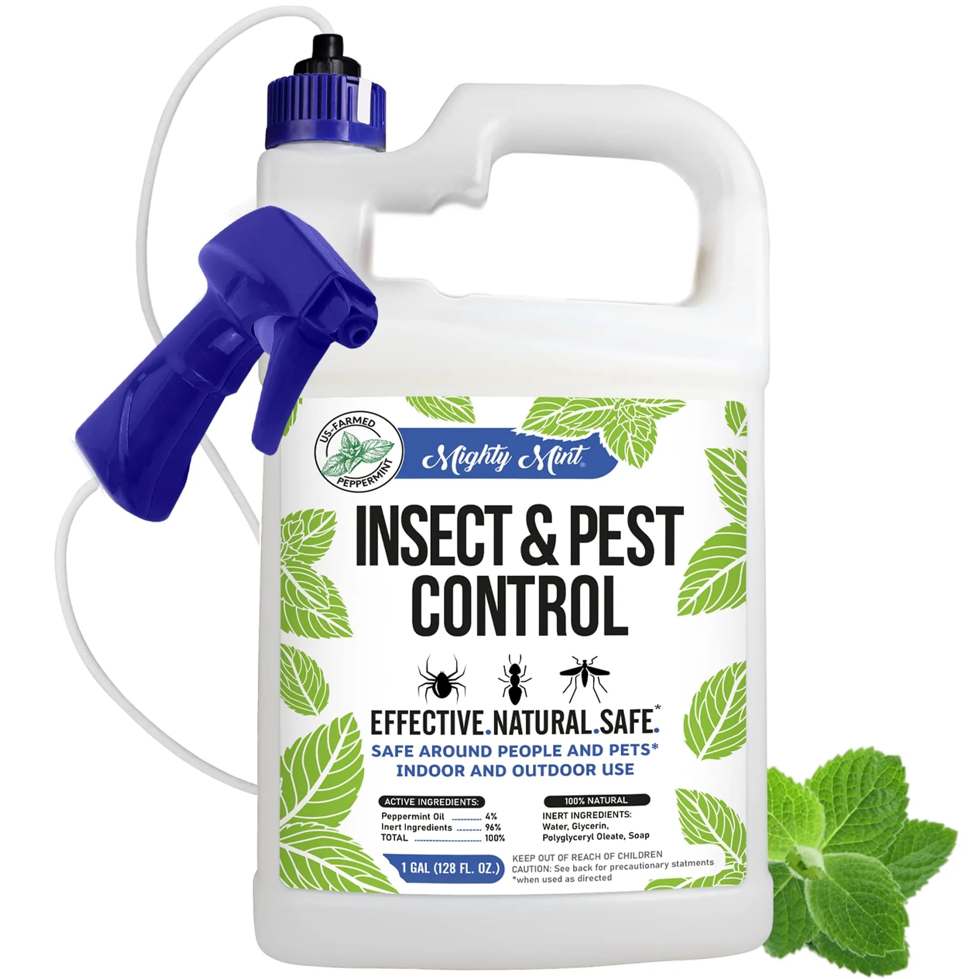 Mighty Mint Natural Peppermint Oil Insect Repellent Spray, 1 Gallon (128 oz) | Long-Lasting Pest Control - main product image