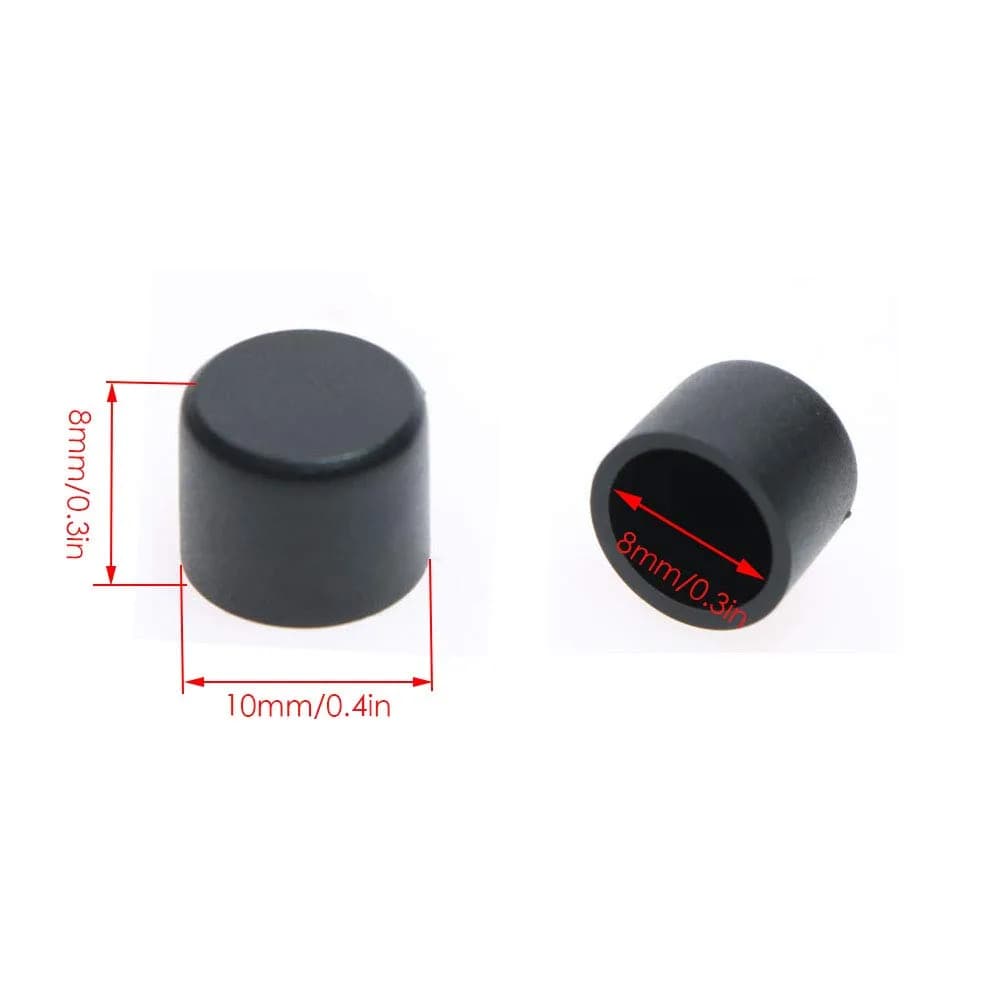Omama Black 100 Pcs RCA Female Connector Dust Proof Cap Protector Cover | Protects Connectors - view 2