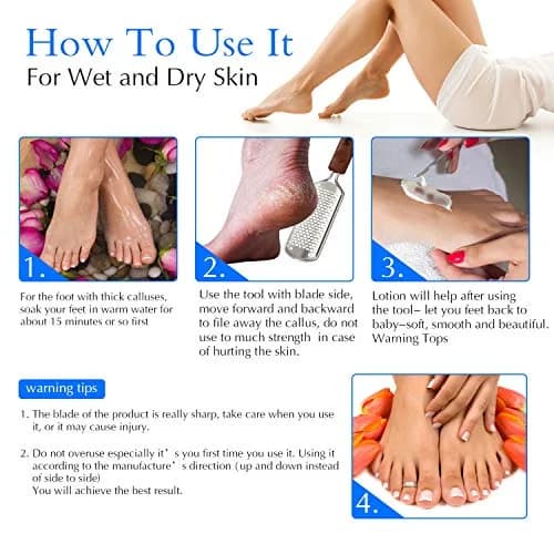 Pefei Pedicure Foot File Stainless Steel Detachable Foot Scrubber | Hard Skin Remover for Wet & Dry Feet thumbnail 5
