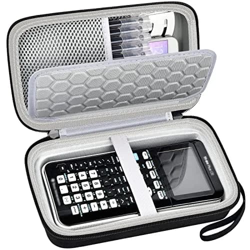 PAIYULE Travel Case for Texas Instruments TI-84 Plus CE / TI-Nspire CX II CAS Graphing Calculators, Large Capacity with Hand Strap (Black, 22.99cm x 12.98cm) thumbnail 1