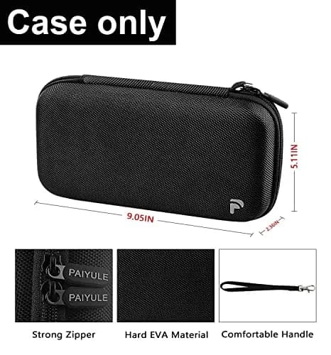 PAIYULE Travel Case for Texas Instruments TI-84 Plus CE / TI-Nspire CX II CAS Graphing Calculators, Large Capacity with Hand Strap (Black, 22.99cm x 12.98cm) thumbnail 3
