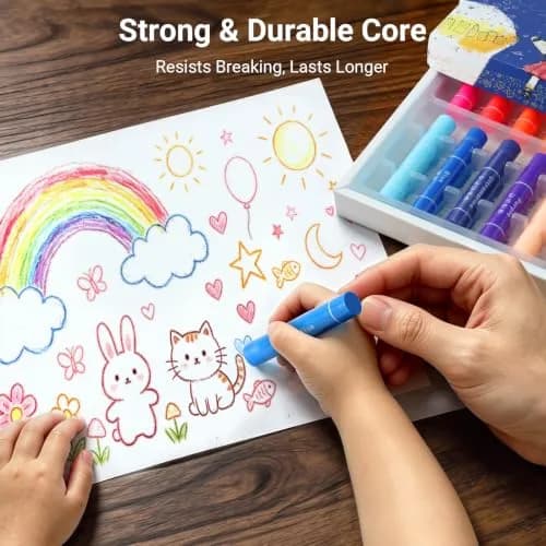 KOKUYO Highlighter Crayons, 10 Colors, KE-AC30 | Fluorescent Gel Crayons for Art & Illustration thumbnail 6