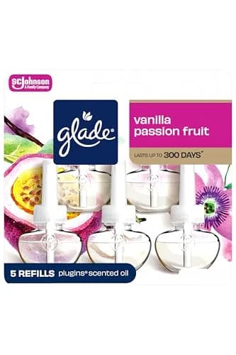Glade Vanilla Passion Fruit PlugIns Air Freshener Refills 5 Count (156 ml Total) | Fragrance Infused with Essential Oils thumbnail 1