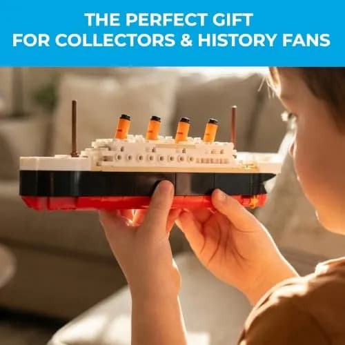 Brick Loot Titanic Building Set 390-Piece Historic Ocean Liner Brick Model | STEM Learning Toy thumbnail 8