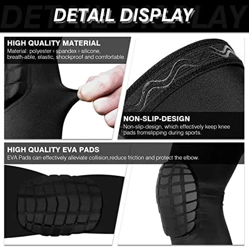 AceList Elbow Pads with Padded Compression Shield Shape for Adults & Youth | Injury Prevention & Support (120 chars) thumbnail 8
